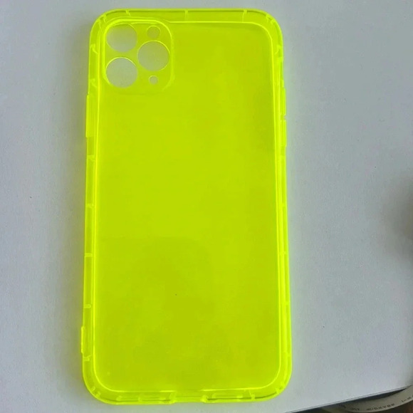 Neon Yellow iPhone 11 Pro Max Soft Case – Shockproof - Picture 1 of 5